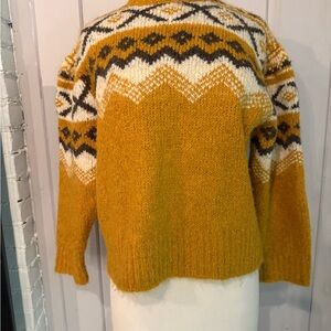 Sea New York Mustard and Black Patterned Sweater